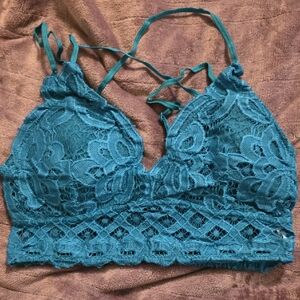 Anemone Turquoise Lace Bralette